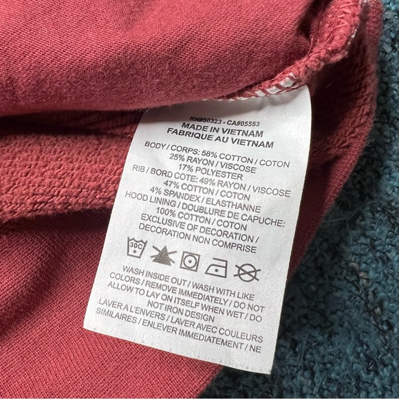 Nike Sportswear Air Hoodie Logo Strip in Maroon - Picture 7 of 8